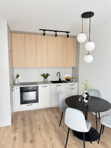 mieszkania na wynajem, Beauforta, Gdynia, salon z kuchnią